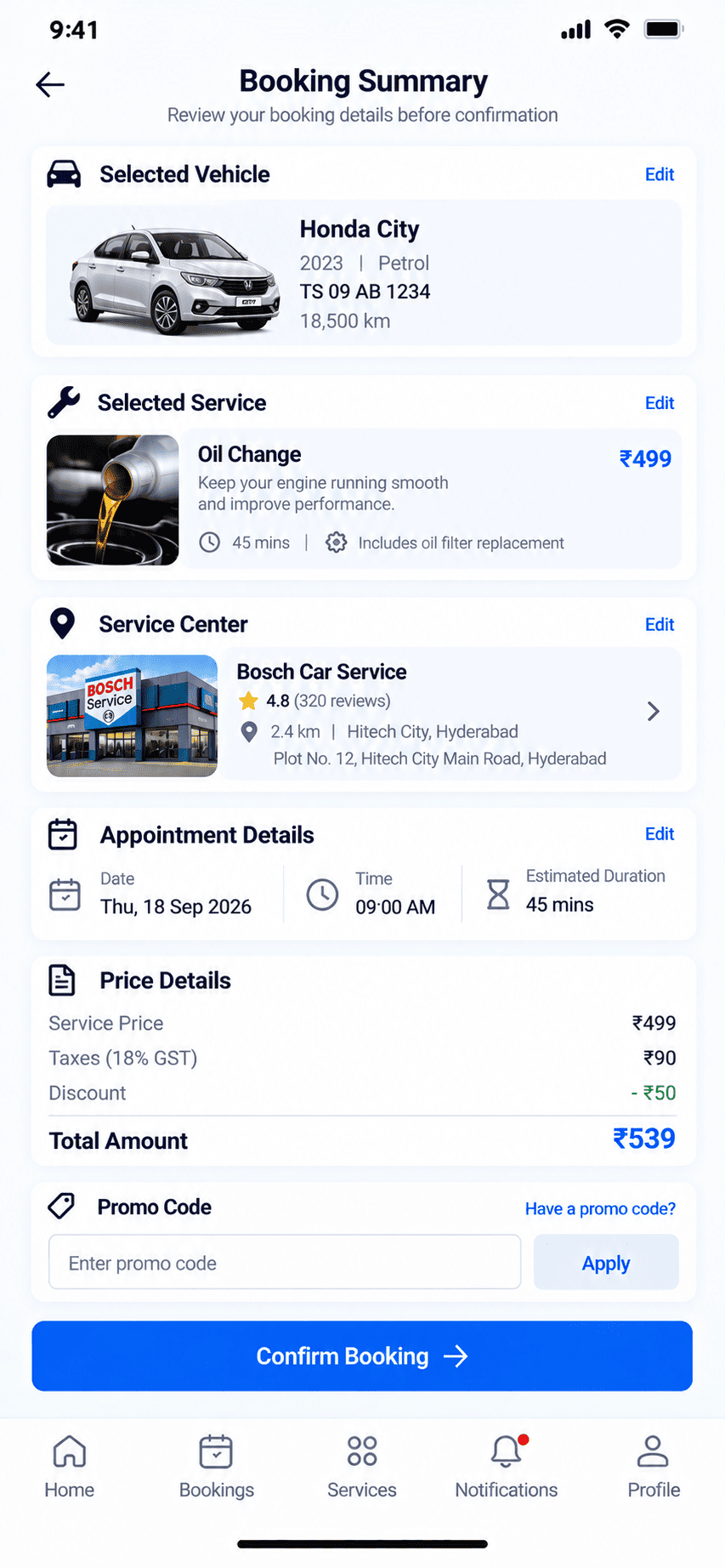 Inspection Checklist & Spares Quote